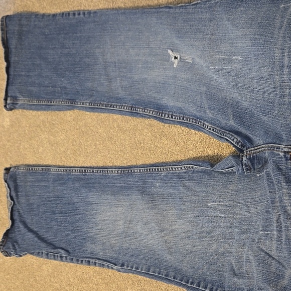 Paris Blues Jeans Womens Size 17 Light Blue Distressed Flare Leg - Picture 7 of 14